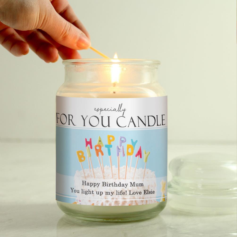 Personalised Happy Birthday Large Scented Jar Candle Extra Image 2